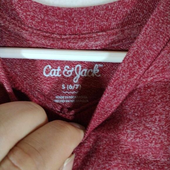Cat & Jack Tee Shirt Boys Size Small 6-7 Red Short Sleeve Crew Neck - Picture 7 of 9